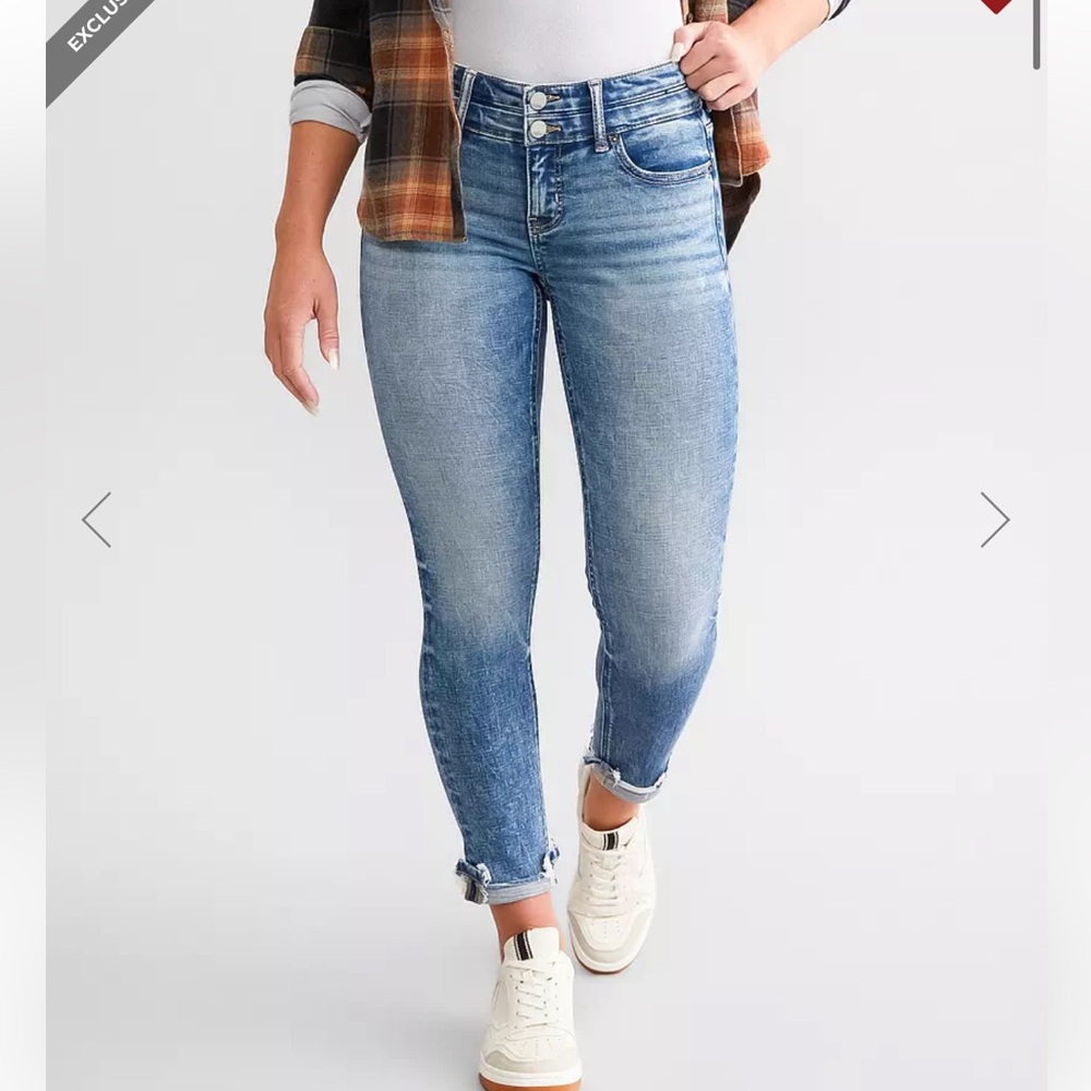 BKE Payton Mid Rise Ankle Skinny Stretch Jeans